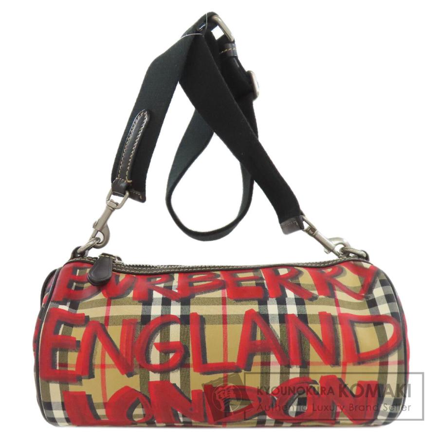 バーバリー BURBERRY  ノバチェック グラフィティプリント  ショルダーバッグ ナイロン素材 中古 BURBERRY（バーバリー） ノバチェック グラフィティプリント