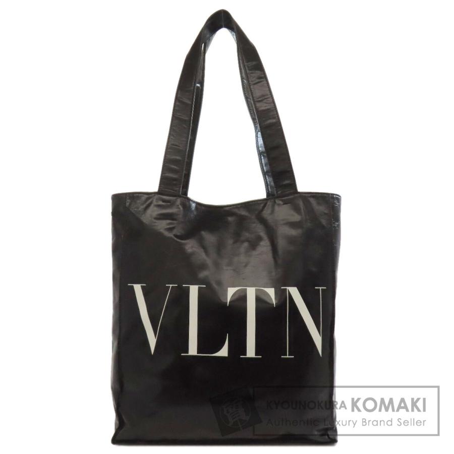バレンティノ VALENTINO  ロゴ  トートバッグ カーフ レディース  中古 VALENTINO バレンティノ ロゴ トートバッグ カーフ レディース 中古