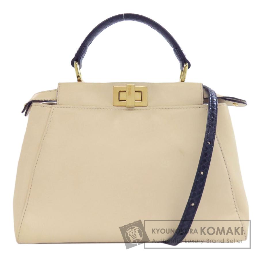 フェンディ FENDI  ピーカブー ミニ モンスター 2WAY  ハンドバッグ カーフ レディース  中古 FENDI（フェンディ） ピーカブー ミニ モンスター 2WAY ハンドバッグ