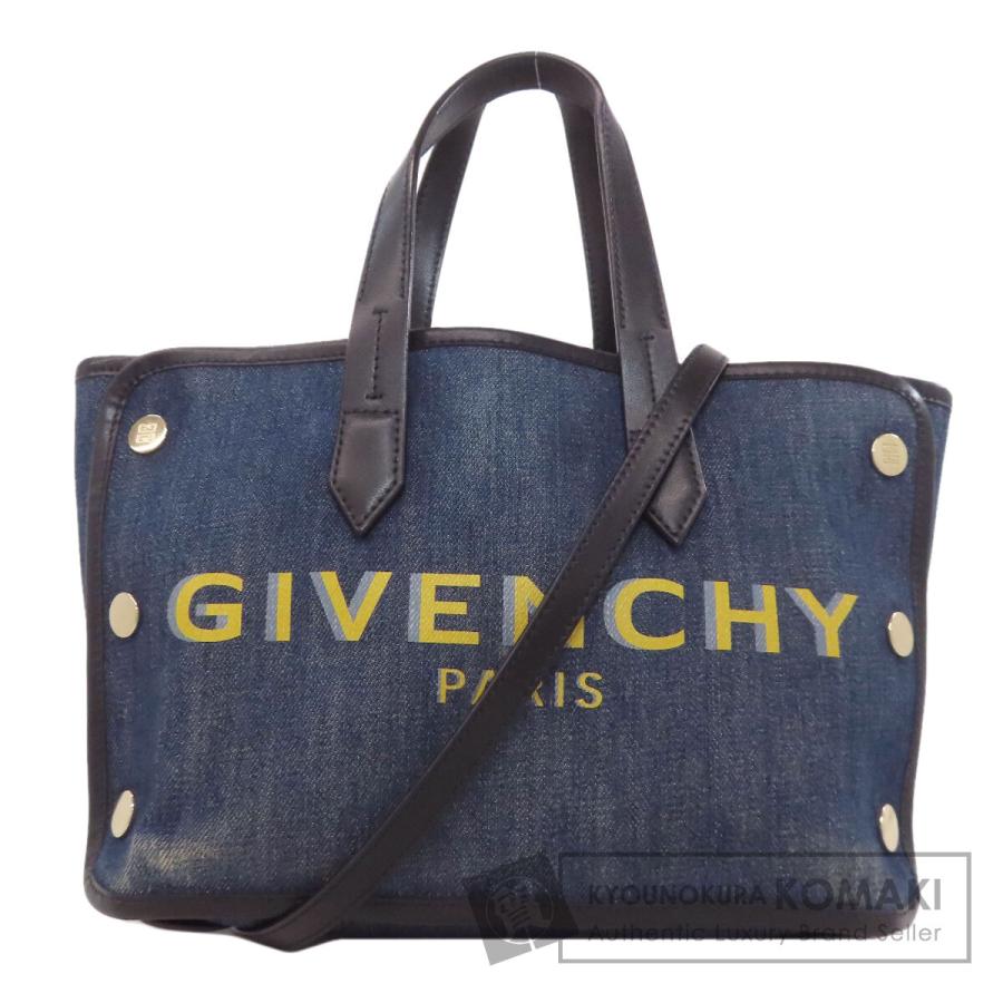 ジバンシー GIVENCHY  ロゴ  ハンドバッグ デニム レディース  中古 GIVENCHY ジバンシー ロゴ ハンドバッグ デニム レディース 中古