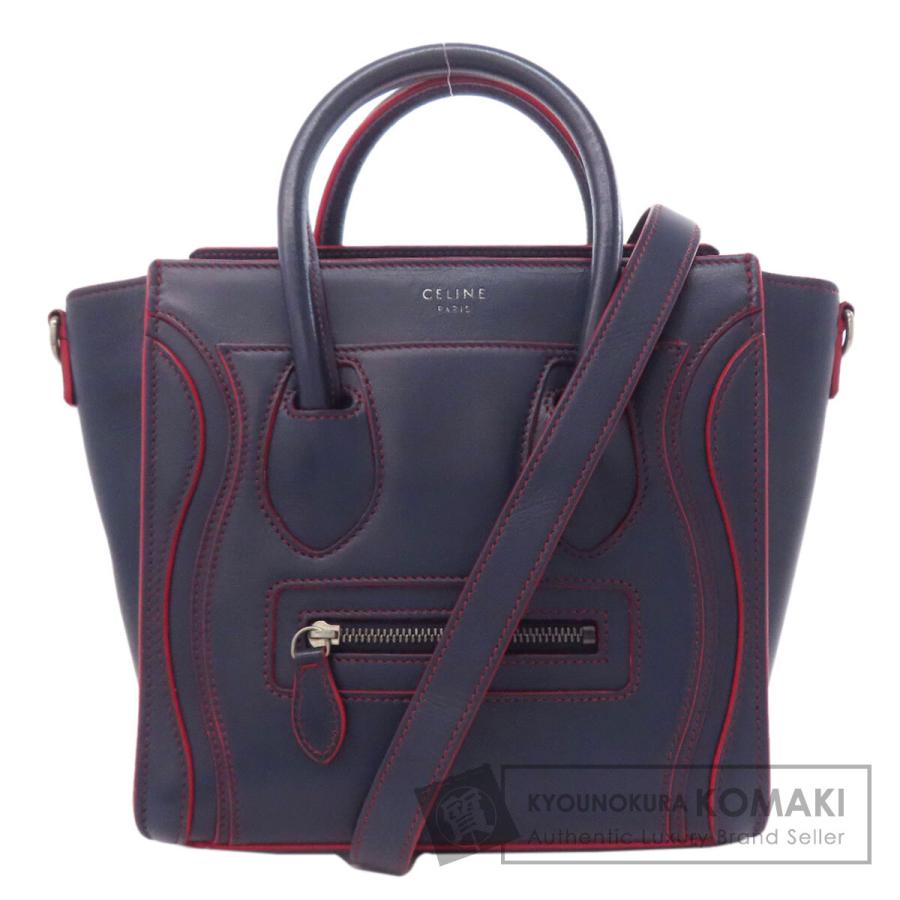 セリーヌ CELINE  ラゲージナノ 2WAY  ハンドバッグ カーフ レディース  中古 CELINE（セリーヌ） ラゲージナノ 2WAY ハンドバッグ カーフ