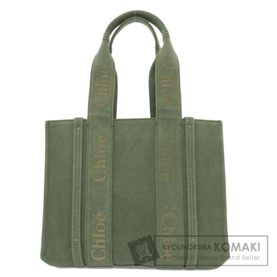クロエ CHLOE  ウッディトート  トートバッグ キャンバス レディース  中古 Chloe（クロエ） ウッディトート トートバッグ キャンバス レディース