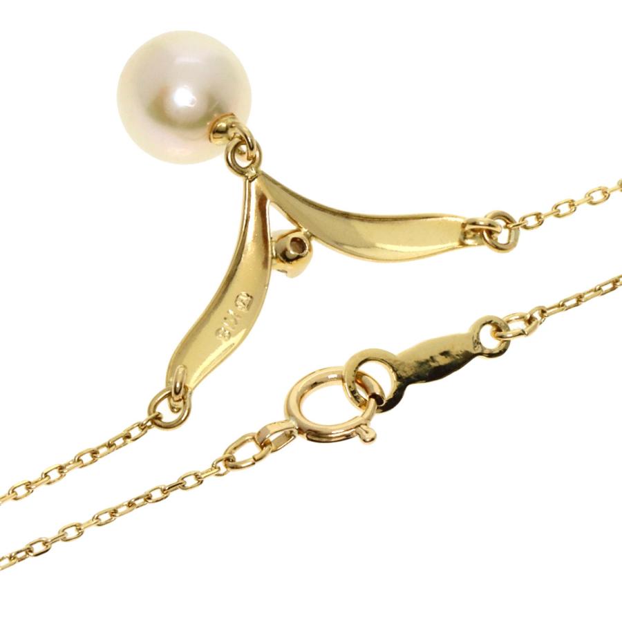 MIKIMOTO ミキモト パール 真珠 ダイヤモンド ネックレス K18 MIKIMOTO ミキモト パール 真珠 ダイヤモンド ネックレス K18