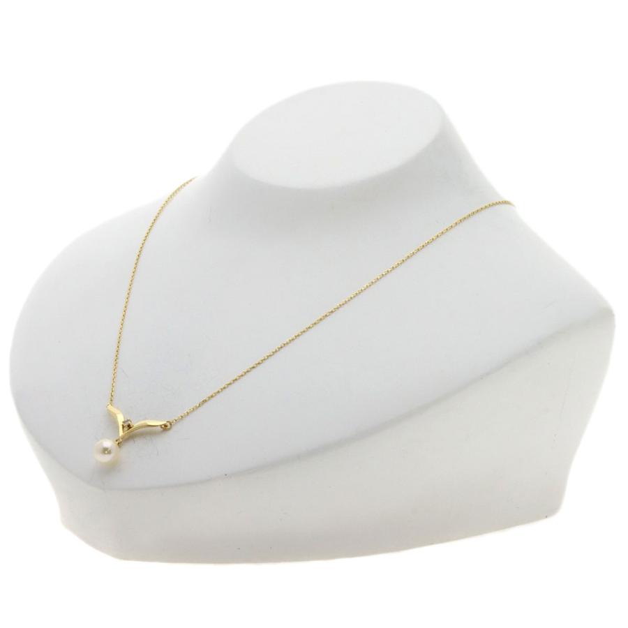 MIKIMOTO ミキモト パール 真珠 ダイヤモンド ネックレス K18 MIKIMOTO ミキモト パール 真珠 ダイヤモンド ネックレス K18