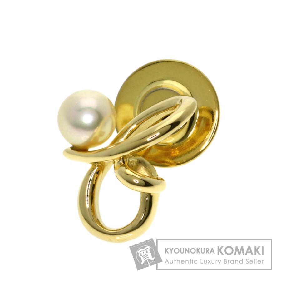 MIKIMOTO ミキモト パール 真珠 ブローチ K18イエローゴールド  