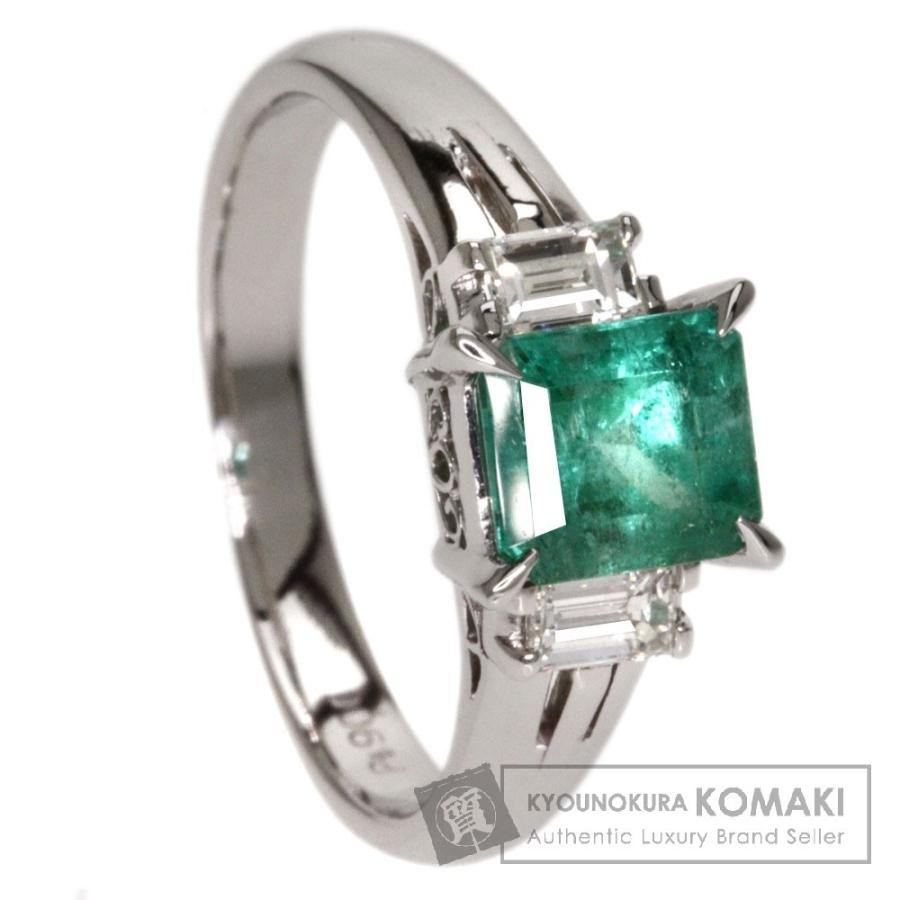 国内最安値! エメラルド ダイヤモンド リング・指輪 プラチナPT900 SELECT JEWELRY セレクトジュエリー, レザーケース 3b8fc91e