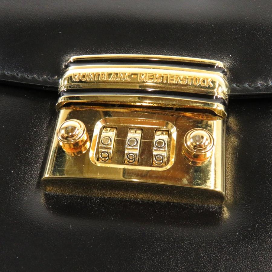 モンブラン MONTBLANC セカンドバッグ ロゴ金具 シュリンクレザー MONTBLANC モンブラン クラッチバッグ セカンドバッグ ロゴ