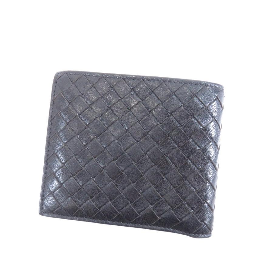 有名なブランド 店長イチオシ Bottega 中古 メンズ レザー 二つ折り財布 小銭入れあり イントレチャート Veneta ボッテガヴェネタ 財布 Albinofoundation Org