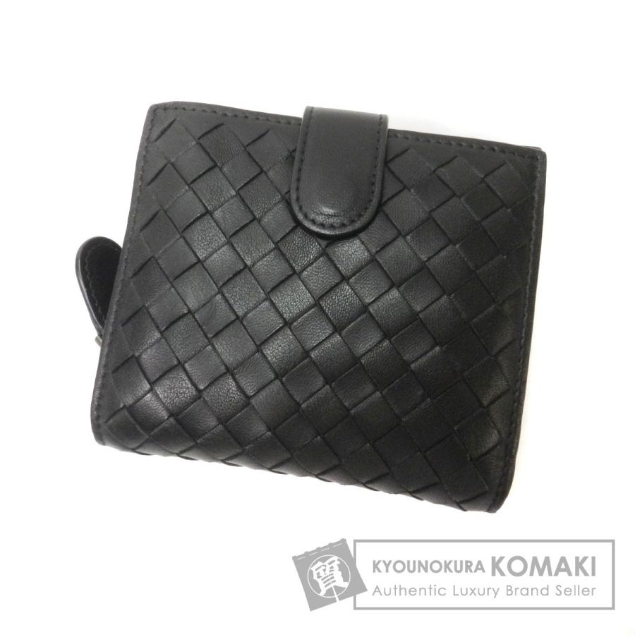 保障できる イントレチャート ボッテガヴェネタ Veneta Bottega 店長イチオシ 二つ折り財布 小銭入れあり 中古 メンズ レザー 財布