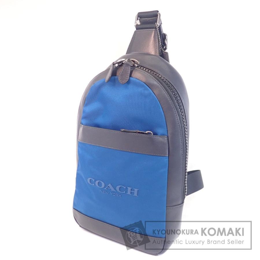 愛用 Coach 中古 メンズ ナイロン素材 ボディバッグ F593 コーチ バッグ