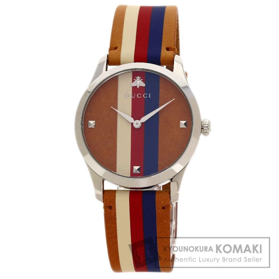 GUCCI（グッチ） 126.4 Gタイムレス 腕時計 ステンレススチール 革 