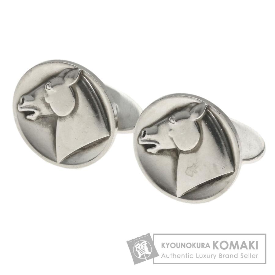 ジョージジェンセン　シルバー　ホースシュー　カフス　パタパタタイプ Georg Jensen ジョージジェンセン ホースデザイン カフリンクス 63