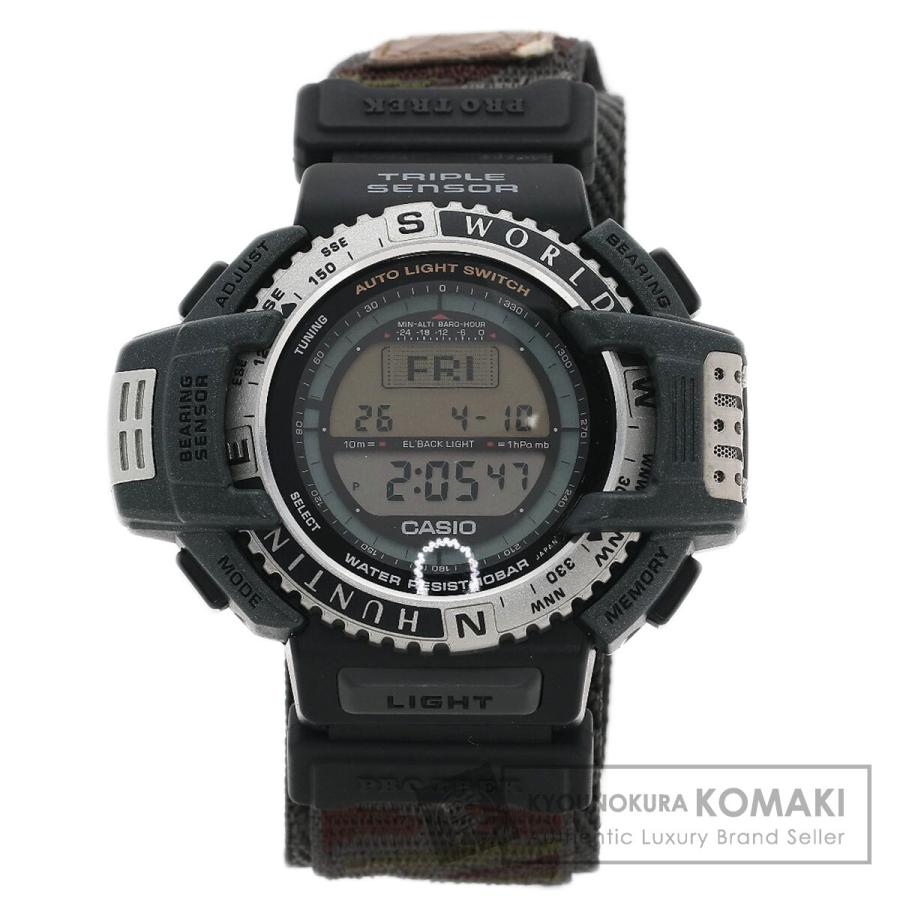 CASIO カシオ PRT-40HWJ プロトレック ハンティングワールドコラボ 腕時計 樹脂系 ナイロン メンズ [中古] CASIO（カシオ） PRT-40HWJ プロトレック ハンティングワールドコラボ