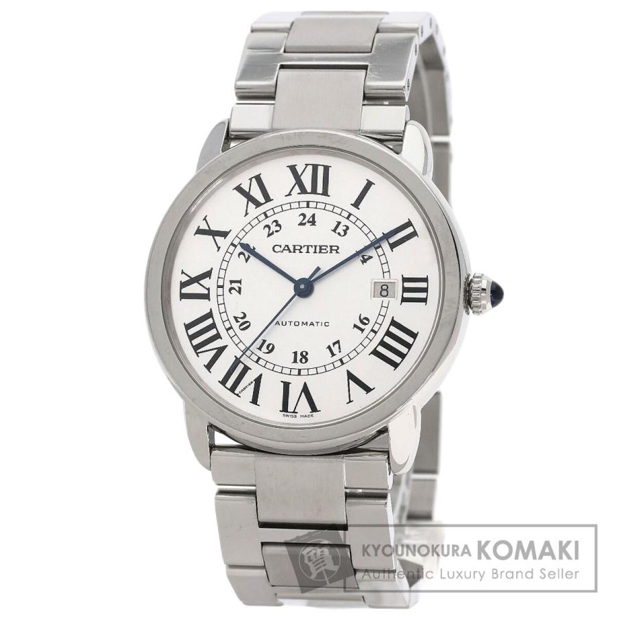 CARTIER カルティエ ロンドソロ ドゥ カルティエ W6701011 腕時計_x000D_
 ステンレススチール シルバー文字盤 自動巻き メンズ【中古】472 Cartier（カルティエ） W6701011 ロンド ソロ ドゥ XL 腕時計