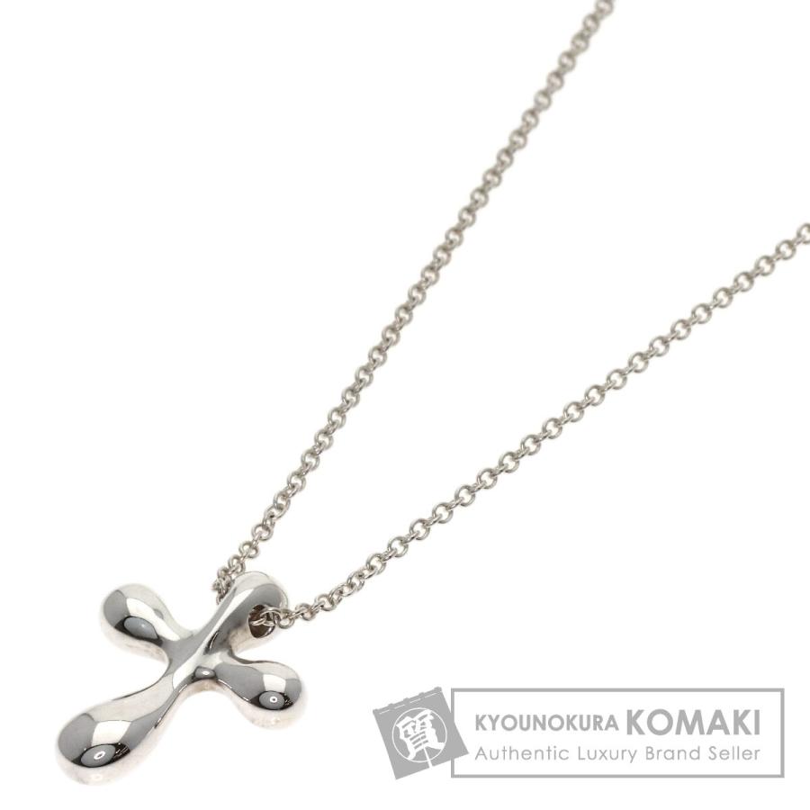 美品◎ ティファニー スモールクロス ネックレス ペンダント シルバー925 TIFFANY&Co.（ティファニー） スモールクロス ネックレス シルバー