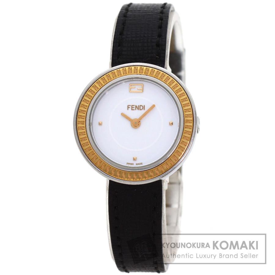 FENDI 腕時計 35000S ホワイトゴールド FENDI（フェンディ） 35000S マイウェイ 腕時計 ステンレススチール 革