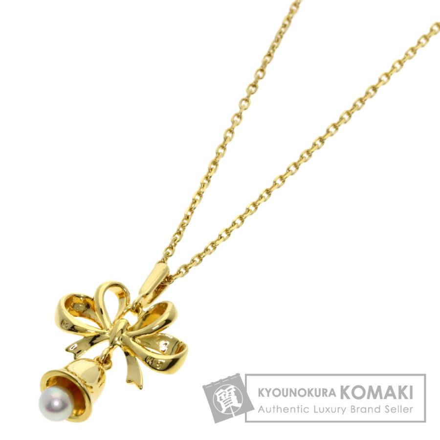MIKIMOTO（ミキモト） ベル リボンモチーフ パール 真珠 ネックレス 