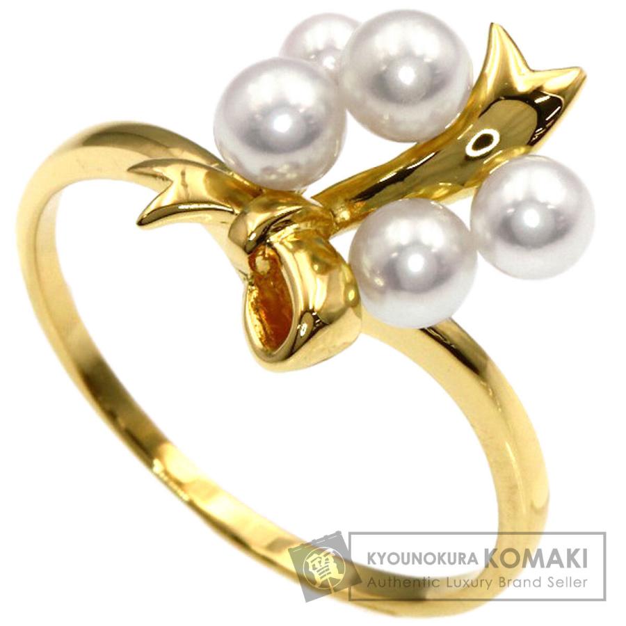 MIKIMOTO（ミキモト） リボン パール 真珠 リング・指輪 K18イエロー