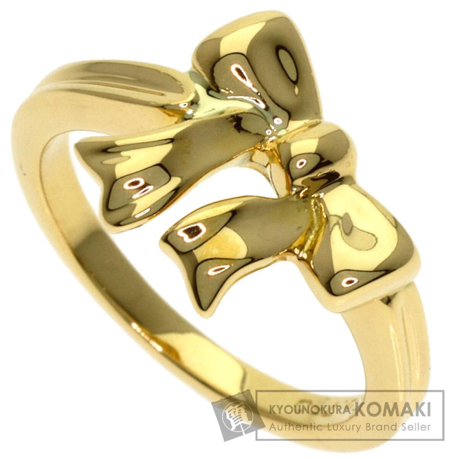 Tiffany & Co ティファニー リボンモチーフ リング K18(750) TIFFANY&Co.（ティファニー） リボン リング・指輪 K18イエロー