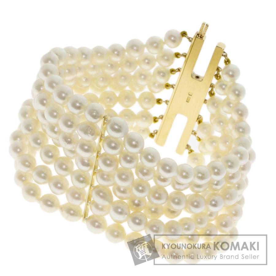 MIKIMOTO（ミキモト） パール 真珠 7連 ブレスレット K18イエロー 