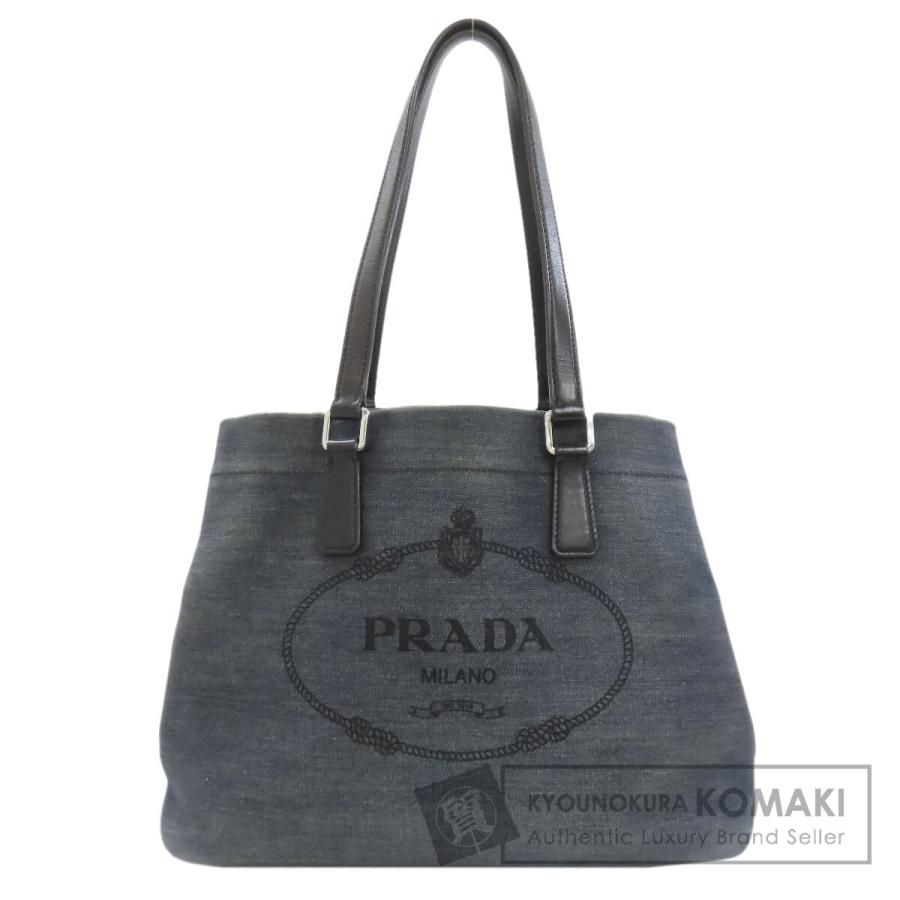 PRADA（プラダ） ロゴ トートバッグ デニム レディース 中古