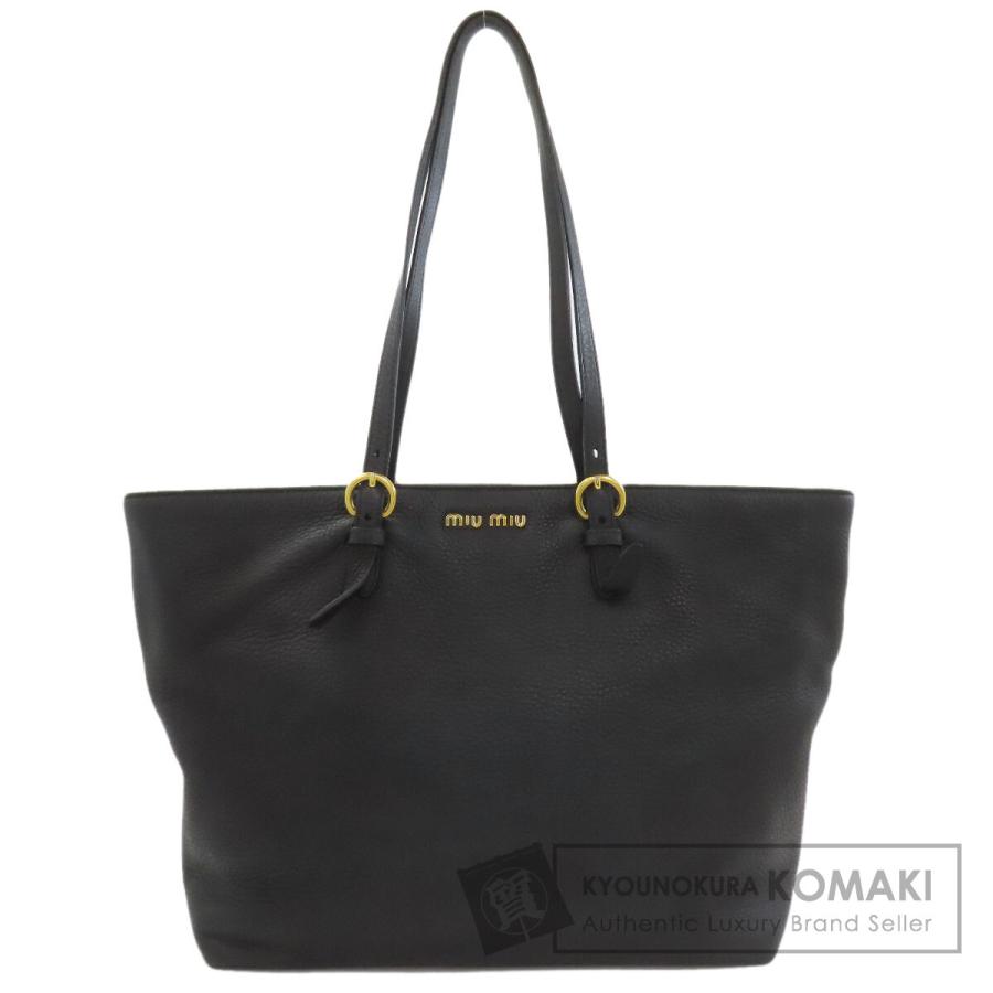 miu miu（ミュウミュウ） ロゴ トートバッグ レザー レディース 中古