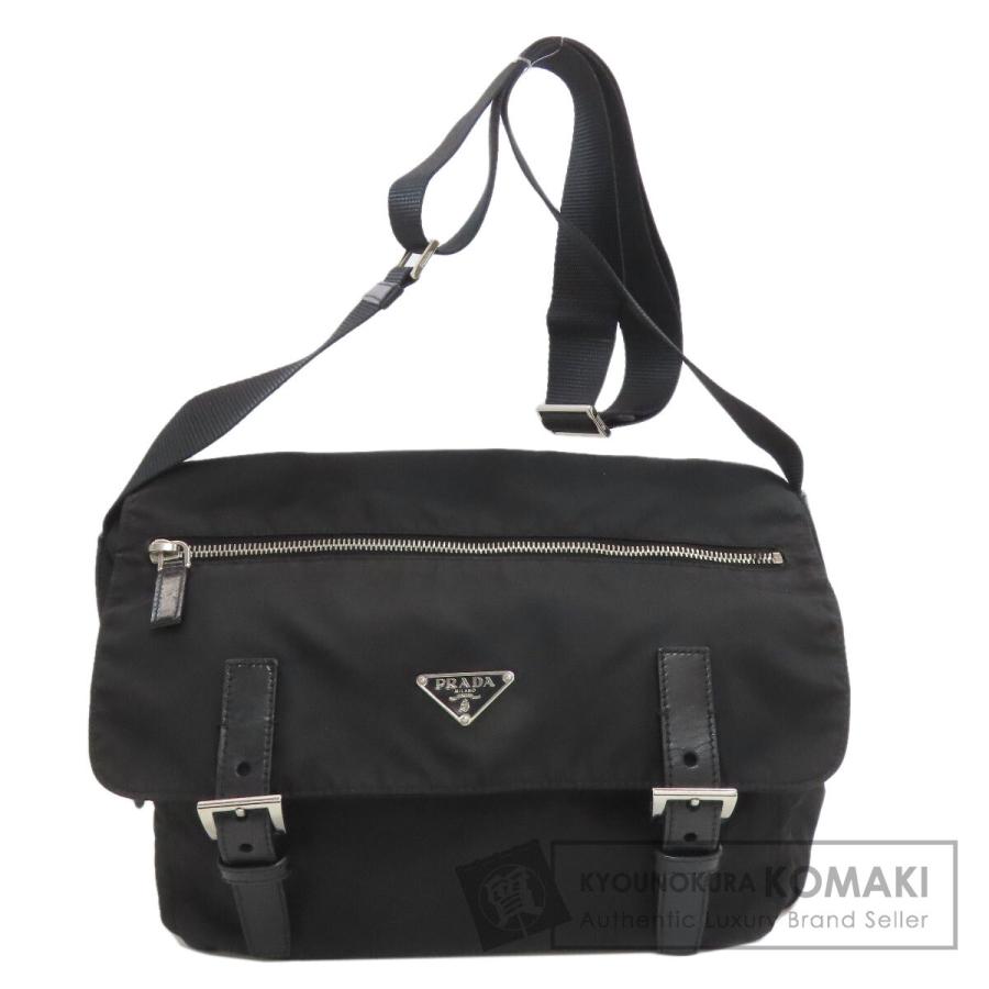 PRADA プラダ ロゴ金具 ショルダーバッグ ナイロン レディース [中古] PRADA（プラダ） ロゴ金具 ショルダーバッグ ナイロン素材 レディース