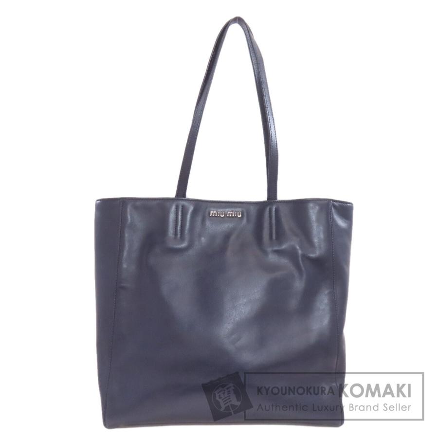 miu miu（ミュウミュウ） ロゴ トートバッグ レザー レディース 中古