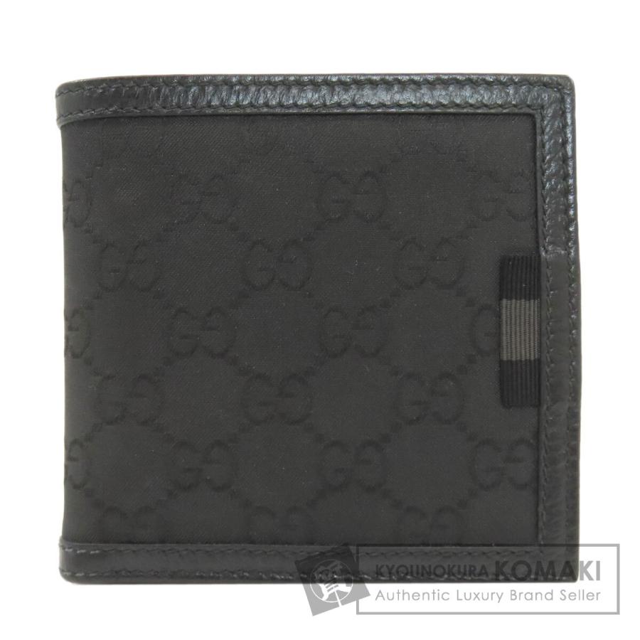 GUCCI◇2つ折り財布/レザー/BLK/スレ有/箱有 【公式通販】