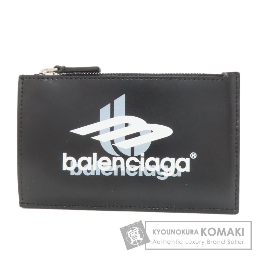 BALENCIAGA（バレンシアガ） 640535 ロゴプリント カードケース レザー