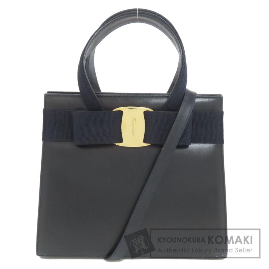 Salvatore Ferragamo ヴァラリボン レザー ハンドバック Salvatore Ferragamo サルヴァトーレフェラガモ ヴァラリボン 2WAY
