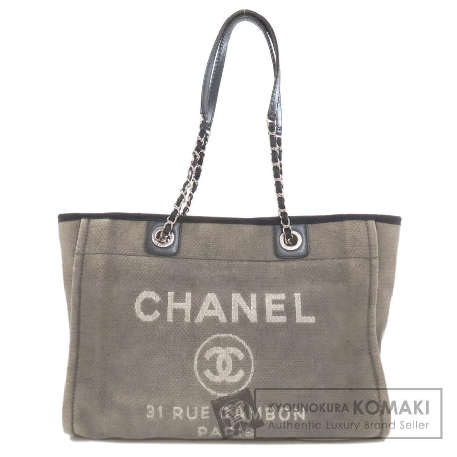 CHANEL（シャネル） ドーヴィル シルバー金具 トートバッグ キャンバス