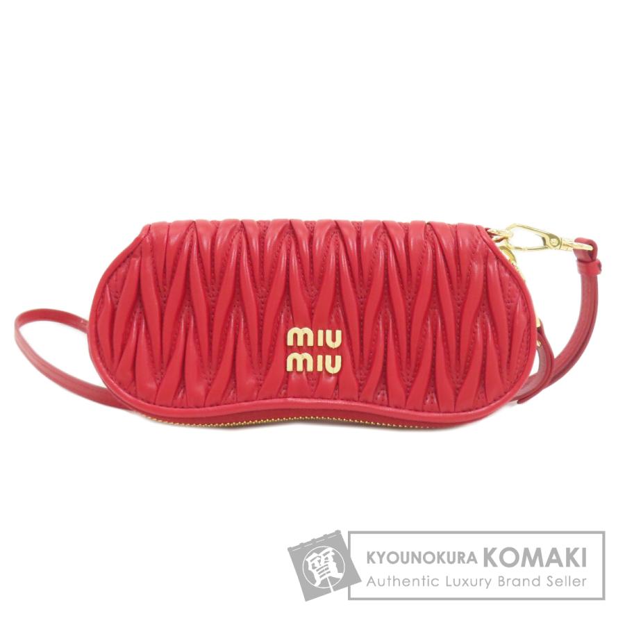 miu miu（ミュウミュウ） マテラッセ アクセサリーポーチ レザー