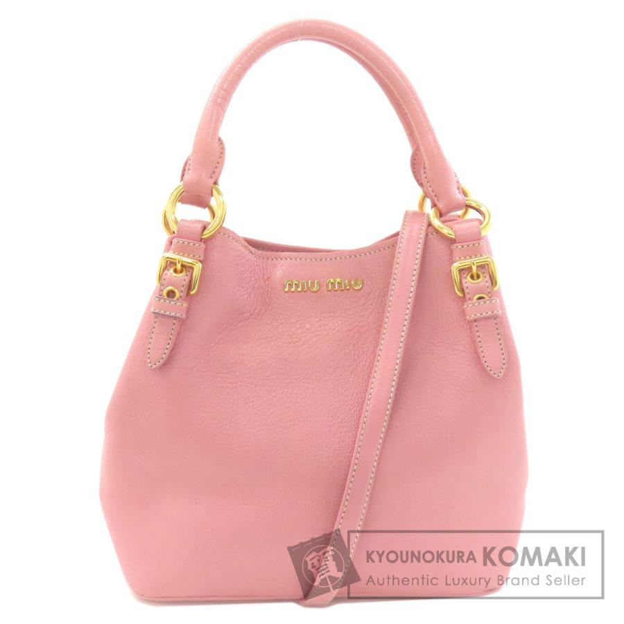miu miu（ミュウミュウ） 2WAY ハンドバッグ レザー レディース 中古 