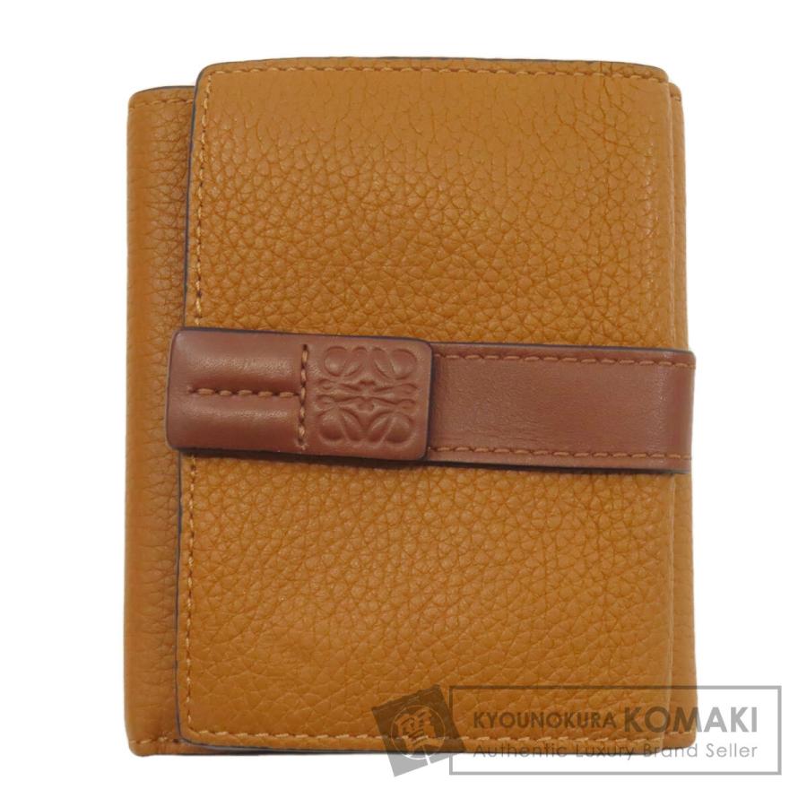 LOEWE ロエベ バーティカル 二つ折り財布（小銭入れあり） レザー レディース [中古] LOEWE（ロエベ） バーティカル ウォレット 二つ折り財布（小銭入れあり