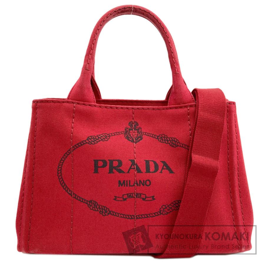 PRADA（プラダ） カナパミニ 2WAY ハンドバッグ キャンバス レディース