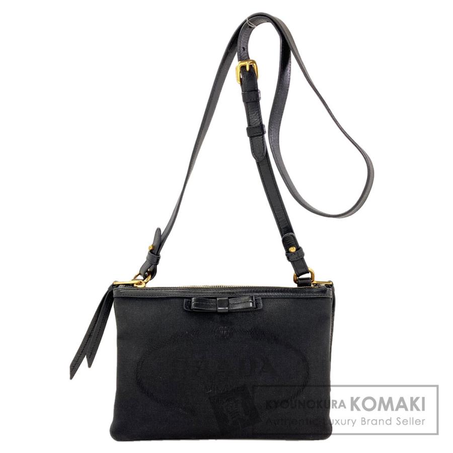PRADA（プラダ） 1BH046 リボン ショルダーバッグ キャンバス 