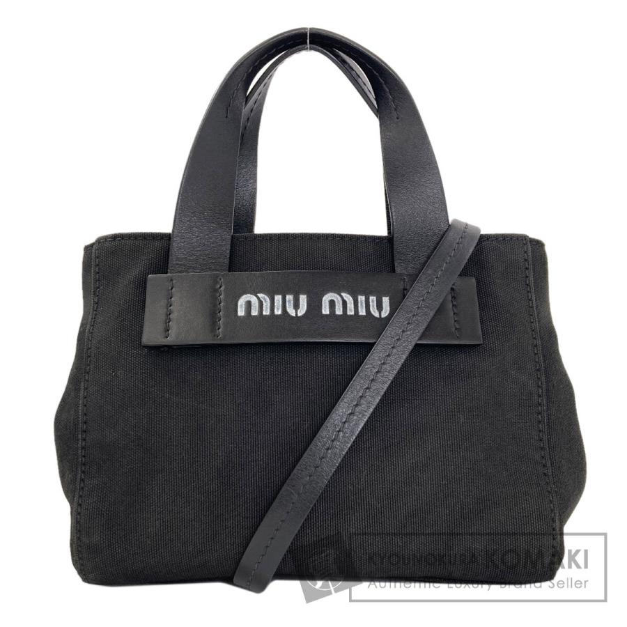 miu miu（ミュウミュウ） 2WAY ハンドバッグ キャンバス レディース