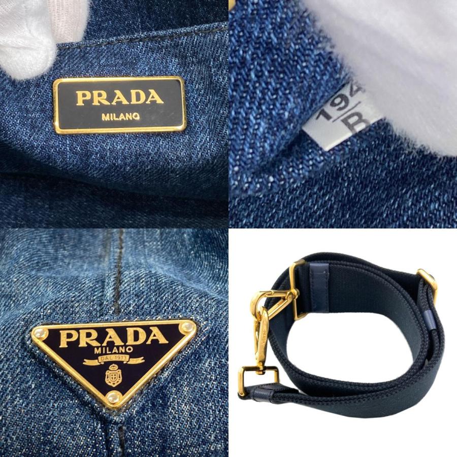 PRADA（プラダ） カナパ 2WAY ハンドバッグ デニム レディース 中古