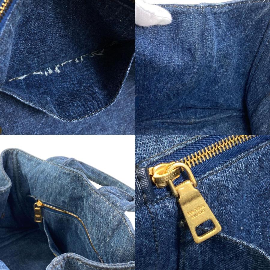 PRADA（プラダ） カナパ 2WAY ハンドバッグ デニム レディース 中古