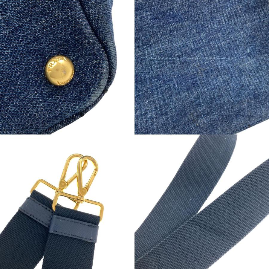 PRADA（プラダ） カナパ 2WAY ハンドバッグ デニム レディース 中古
