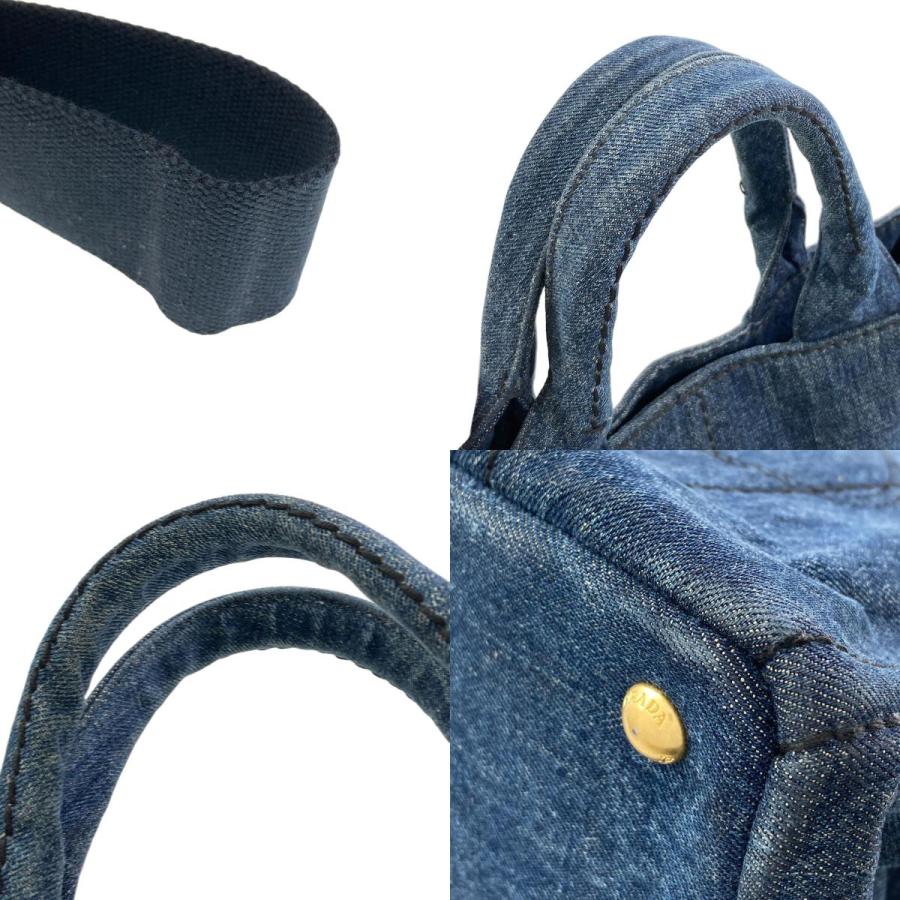 PRADA（プラダ） カナパ 2WAY ハンドバッグ デニム レディース 中古