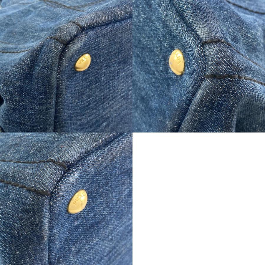 PRADA（プラダ） カナパ 2WAY ハンドバッグ デニム レディース 中古