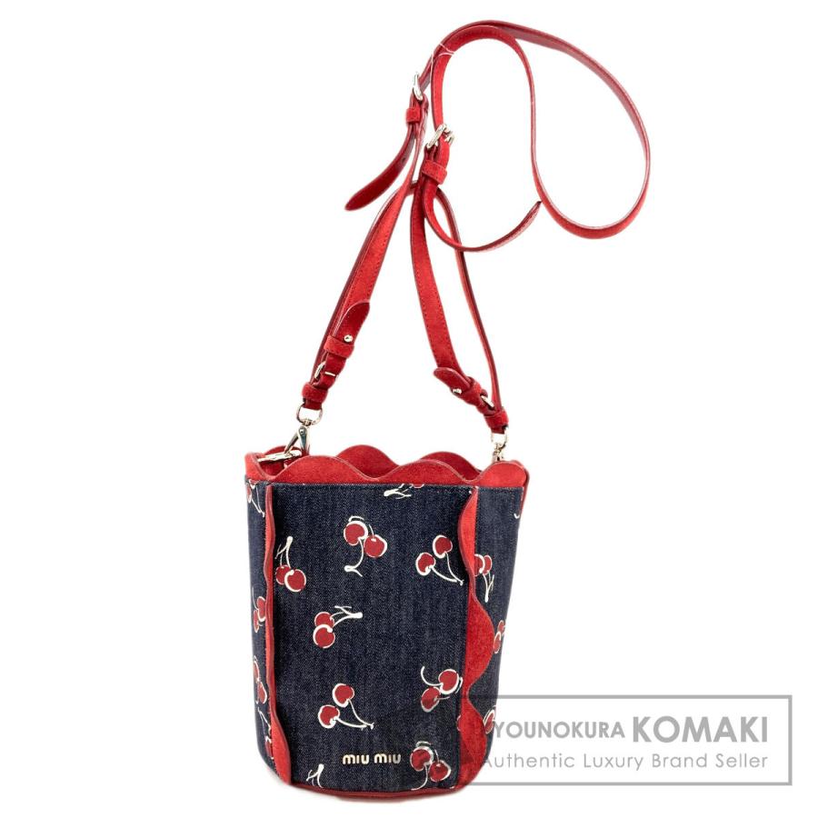 miu miu（ミュウミュウ） チェリープリント 2WAY ショルダーバッグ 