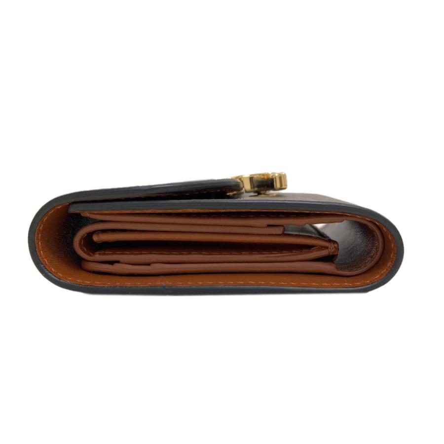 CELINE セリーヌ トリオンフ フラップ 三つ折り 二つ折り財布（小銭入れあり） PVC レディース [中古] CELINE（セリーヌ） トリオンフ フラップ 三つ折り 二つ折り財布（小銭