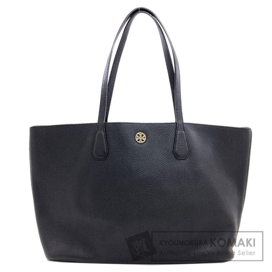 極美品♡A4可♡Tory Burch トリーバーチ ロゴ レザー トートバッグ TORY BURCH（トリーバーチ） ロゴ トートバッグ レザー レディース