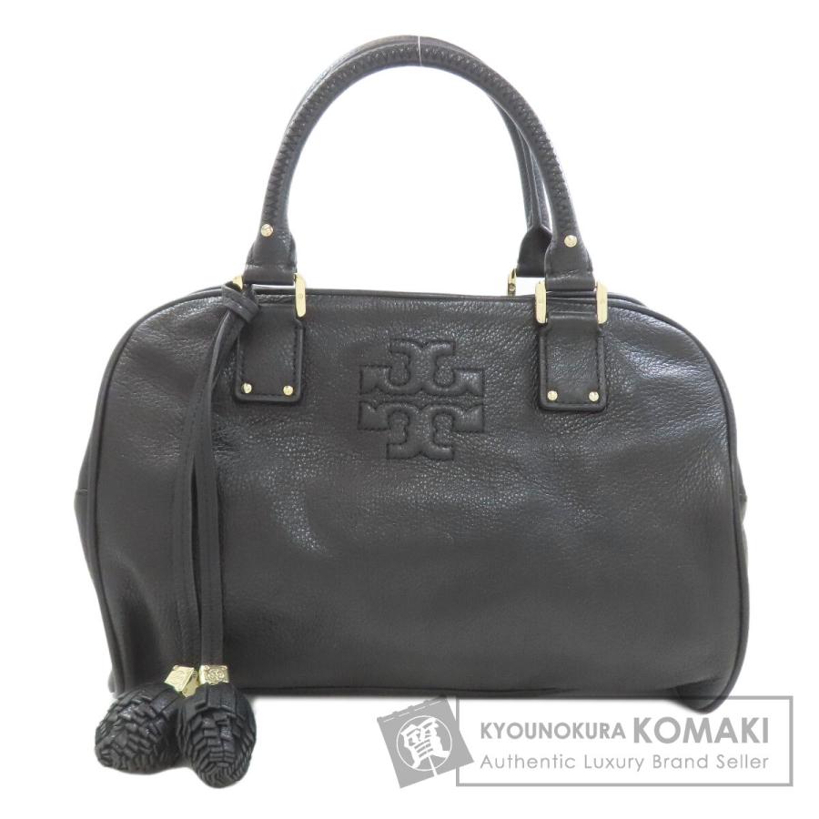 中古】TORY BURCH(トリーバーチ) ハンドバッグ 黒 レザー TORY BURCH 