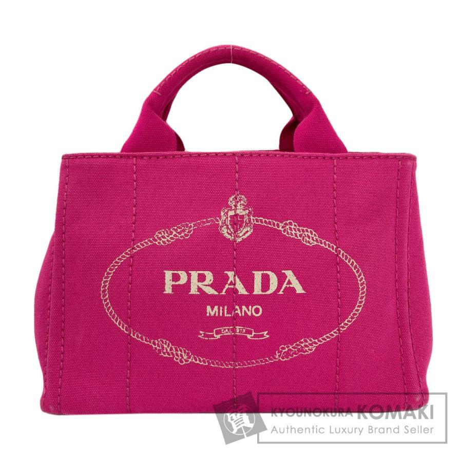 PRADA プラダ キャンバス　カナパ ハンドバッグ 三角プレート カバン PRADA（プラダ） カナパ ハンドバッグ キャンバス レディース 中古