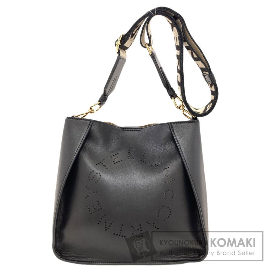 ほぼ未使用 ステラマッカートニー ロゴ ショルダーバッグ ブラック Stella McCartney ステラマッカートニー ロゴ ショルダーバッグ