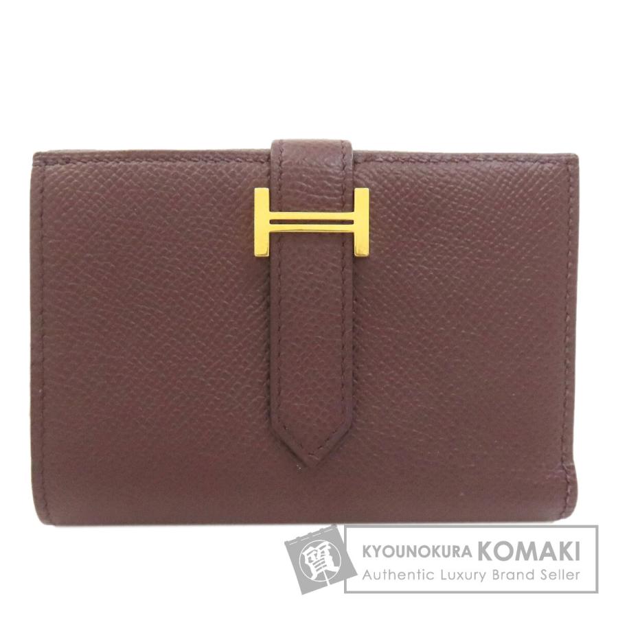 HERMES（エルメス） ベアン コンビネ ゴールド金具 二つ折り財布（小銭 